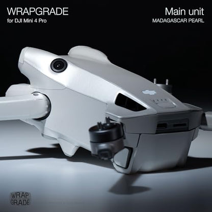 WRAPGRADE Skin Stickers Compatible with DJI Mini 4 Pro | Full Wrap (Madagascar Pearl) - color: Madagascar Pearl