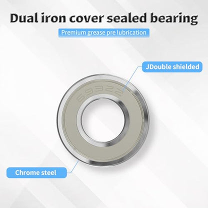 10 Pcs 624ZZ Ball Bearings, Carbon Steel, 4x13x5mm - size: 624ZZ 10Pcs