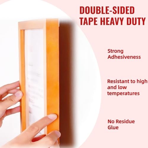 3M Double Sided Tape Heavy Duty 1in x 10ft, Adhesive Mounting Tape, Black