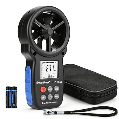 HoldPeak 866B Digital Anemometer, Handheld Wind Speed CFM Meter - color: 866B (1 PC)