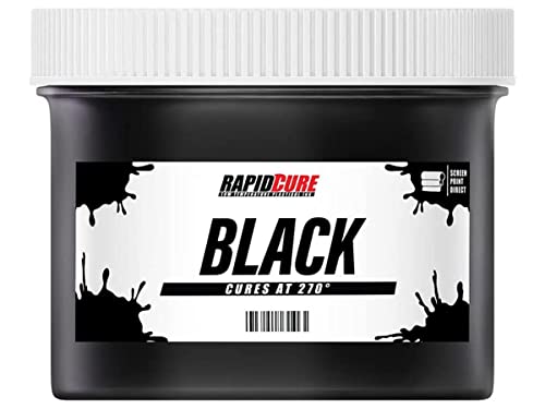 Rapid Cure® Black Plastisol Ink - Silk Screen & Screen Printing Ink, Gl - color: Black, size: 128 fl oz