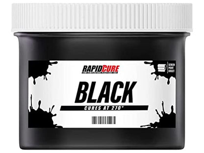 Rapid Cure® Black Plastisol Ink - Silk Screen & Screen Printing Ink, Qt - color: Black, size: 32 fl oz