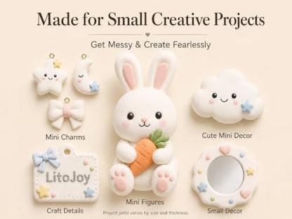 White Air Dry Foam Clay 100g/3.5oz, Soft & Easy to Mold - color: White