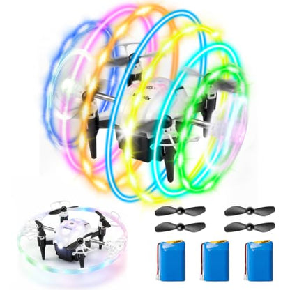 Veeniix Drone for Kids 360° RGB Rotation RC Quadcopter Altitude Hold - color: Multicolor