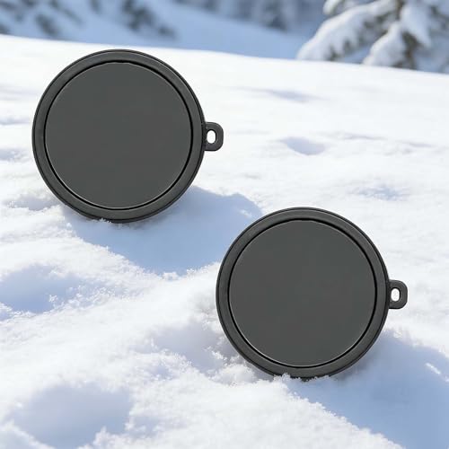 2PCS Camera Lens Caps for DJI Osmo Action 6 Silicone Lens, Compatible with DJI Osmo Action 6, Washable Anti Loss Cover with Lanyard Hole (Black)
