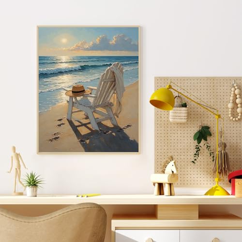 Dawnsphere Beach Paint by Numbers Kit for Adults Without Frame 16x20 in - color: OP-US07