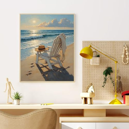 Dawnsphere Beach Paint by Numbers Kit for Adults Without Frame 16x20 in - color: OP-US07