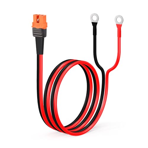 ELFCULB XT60i to O Ring Terminal Cable 10AWG 2FT for Power Stations - color: 10AWG, size: 2FT