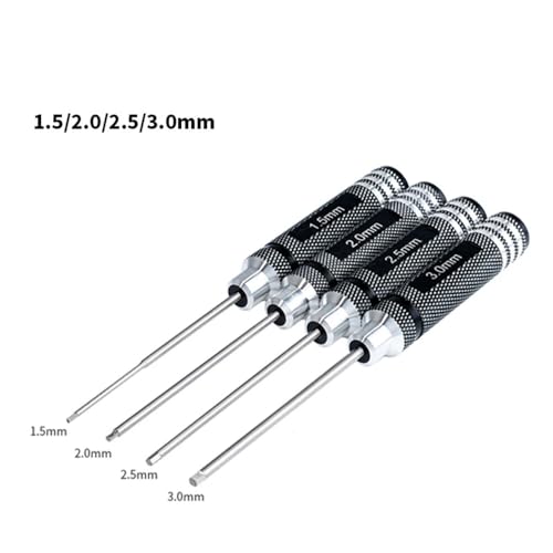 4pcs Hex Screw Driver Set 1.5mm 2.0mm 2.5mm 3.0mm RC Repair Tools Kit - color: 5pcs Kit
