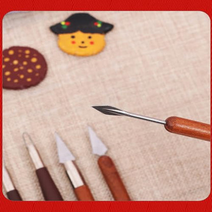 Clay Tools Sculpting for Polymer Air Dry Modeling Clay Beginners & Professionals Ideal for DIY Pottery & Ceramics Tools Double-Sided Polymer Carving Tools Kit (6)