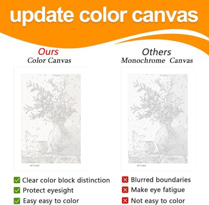 Axquilon 3 Packs Olive Tree Framed Paint by Numbers Kit for Adults 8x10 in - color: 3 Pack Olive Tree with Easel