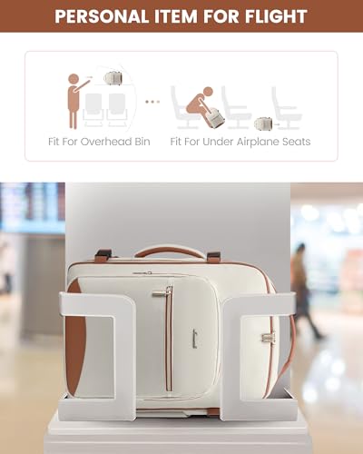 LOVEVOOK 50L Travel Backpack Flight Approved Carry on Backpack,3 Packing Cubes,Waterproof Personal Item Travel Bag,TSA Carry on Luggage Suitcase Travel Essentials,Gifts for Women & Men,fits 18" Laptop - color: Beige-brown, size: X-Large-50L-4Pcs(Standard)