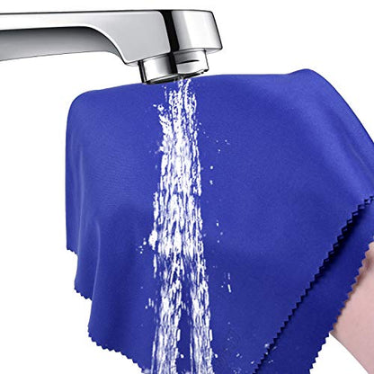Wisdompro 4-Pack 16x16 Inch Extra Large Microfiber Cleaning Cloths, Blue - color: Blue