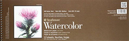 Strathmore P440-18 Watercolor Pad, 6"x18" Wire Bound, 12 Sheets - size: 6 x 18 inches, style: Wire Binding