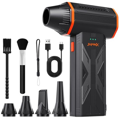 Compressed Air Duster,150000RPM High Speed brushless Motor Mini Blower - color: Black