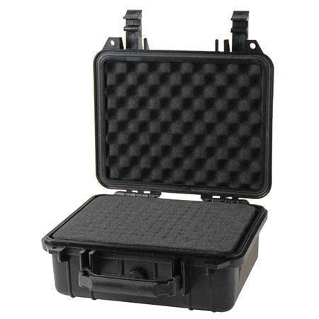multicomp PRO Black Weatherproof Equipment Case, Polypropylene Construction with Foam Insert, 10.5" x 9.5" x 5“ (L x W x H)