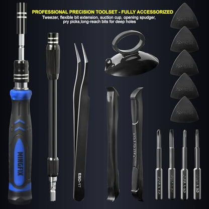 Precision Screwdriver Set with 103 Multi Bits, MINGFIX 115 in 1 Small Magnetic Repair Tool Kit for MacBook,Laptop,PC,Computers, iPhone, Electronics,PS5,PS4,Nintendo Switch, Xbox,Watches & Eye Glasses - style: 115 in 1
