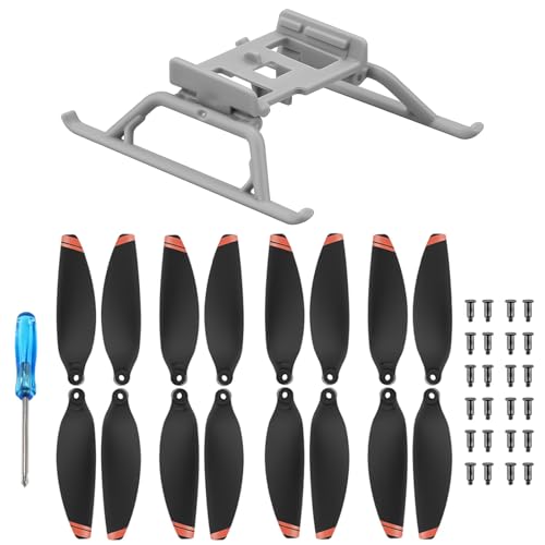 x xotic tech Propellers Replacement Low-Noise and Quick-Release 4726 Blades Props Landing Gear Foldable Leg Extensions Compatible with DJI Mini 2 SE/Mini SE/Mini 2/Mini 4k Drone(17PCS)