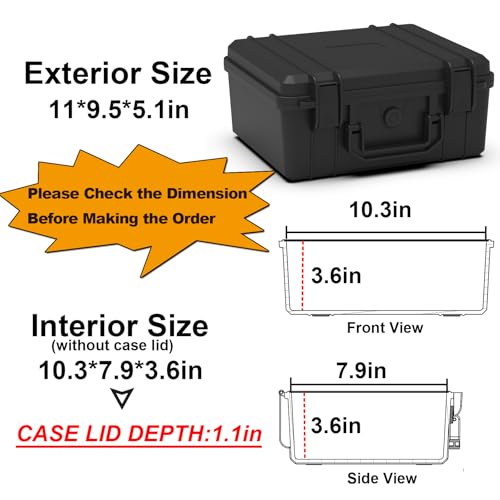 Ant Mag Waterproof Hard Case 10.3x7.9x4.7 - style: 10.3*7.9*3.6in/4.8liter