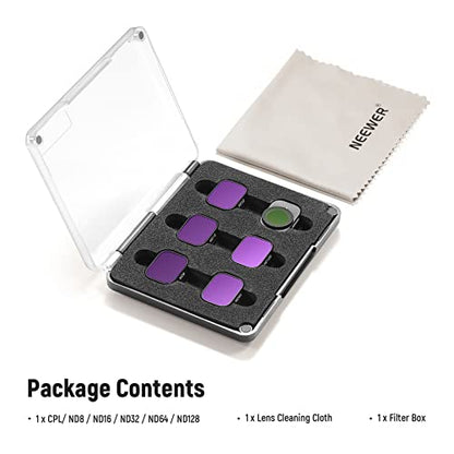 NEEWER ND Filter Set Compatible with DJI Mini 3 / Mini 3 Pro - size: Mini 3Pro, style: 6 Packs ND/CPL (Plastic)