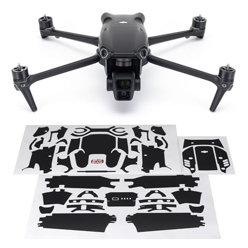 WRAPGRADE Skin Stickers Compatible with DJI Air 3 | Full Wrap (Stealth Black) - color: Stealth Black
