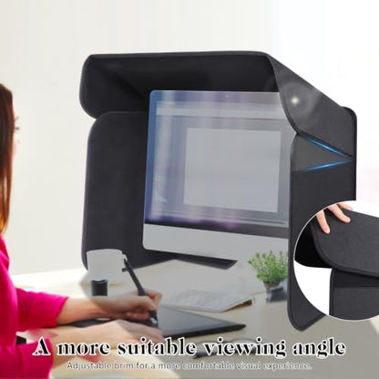 27 inch Display Monitor Hood Sunshade Desktop Computer Sunshade, Large - size: Large (Less Than 27")