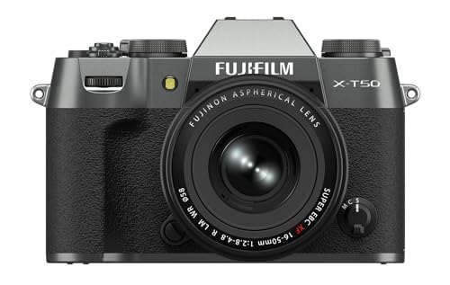 Fujifilm X-T50 Mirrorless Digital Camera XF16-50mmF2.8-4.8 R LM WR Lens Kit - Charcoal Silver Bundle with Additional Accessories
