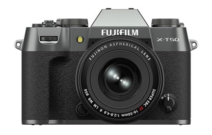 Fujifilm X-T50 Mirrorless Digital Camera XF16-50mmF2.8-4.8 R LM WR Lens Kit - Charcoal Silver Bundle with Additional Accessories