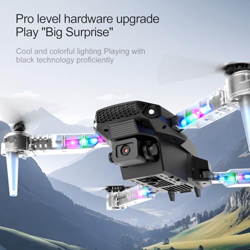 ikaufen E88 Drone No screen control, Camera for Adults RC Drone With 720P HD Dual Camera WiFi FPV Foldable Quadcopter Aircraft +2 Battery (E88 No screen control+ 2 Battery) - size: E88 Dual Camera No Screen Control + 2 Battery