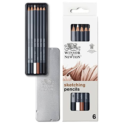 Winsor & Newton Studio Collection, Sketching Pencils, Set of 6 - style: 6 Sketching Pencils