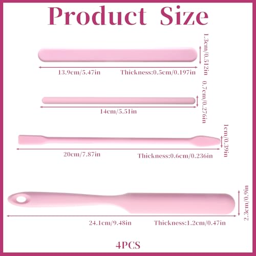 4 PCS Non-Stick Wax Spatulas Set, Silicone Wax Applicator