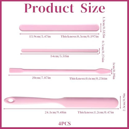 4 PCS Non-Stick Wax Spatulas Set, Silicone Wax Applicator