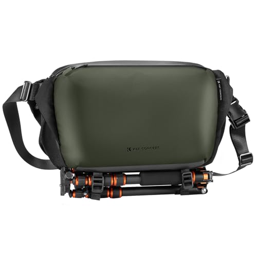 K&F CONCEPT Large Camera Sling Bag, Everyday Shoulder Bag - color: 13 Deep Green Large