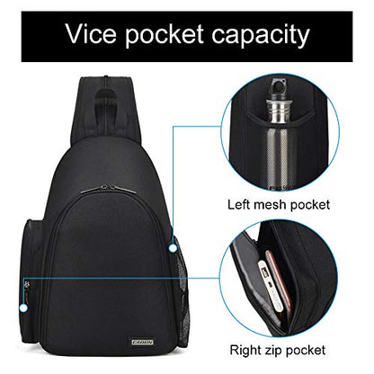 CADeN Camera Bag Sling Backpack, Camera Case Backpack with Tripod Holder for DSLR/SLR Mirrorless Cameras (Canon Nikon Sony Pentax) Black