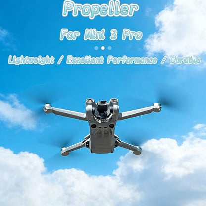 Replacement Propeller Blades for DJI Mini 3 Pro Drone | 8 Blades Full Kit with 12 Screws & Screwdriver | Low Noise, High Thrust & Enhanced Efficiency for Stable Flight
