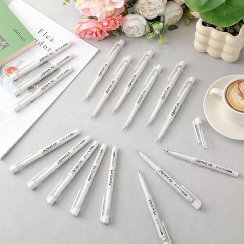 Motiskyy 24 Pcs Gold Silver White Ink Gel Pens Bulk 1mm, White - color: White