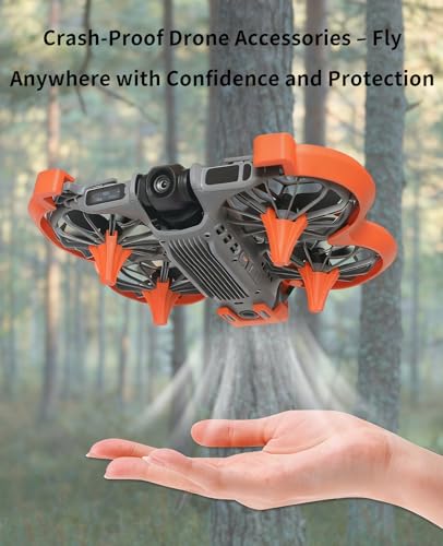 8-in-1 Propeller Guard Compatible with DJI Neo 2 – Includes 2 Plastic Anti-Collision Guard ，4 Landing Gear Stands, 1 Transmission Module Guard Cover and 1 Camera Guard Durable,Fully-Cover(Orange) - color: Orange
