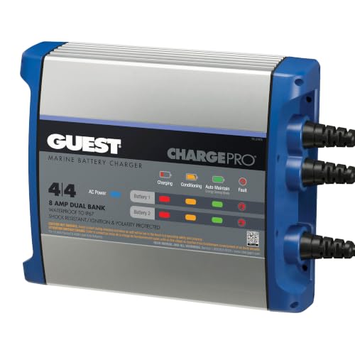 Guest 2707A Guest On-Board Battery Charger 8A / 12V, 2 Bank, 120V Input - style: 2 Bank