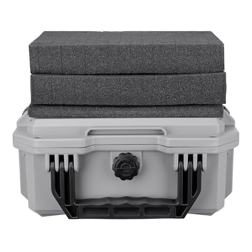 Eylar 11.8" Intact Series Compact Hard Camera Case, Lightweight and Durable Stacker Design with Foam (Gray) - color: Gray