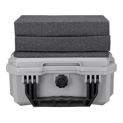 Eylar 11.8" Intact Series Compact Hard Camera Case, Lightweight and Durable Stacker Design with Foam (Gray) - color: Gray