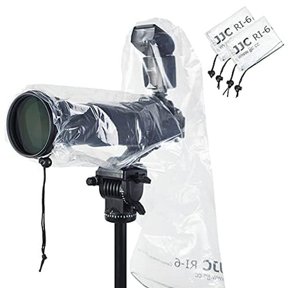 2PCS Clear Camera Rain Cover Sleeve with Flash for Camera + Lens up to 18" - color: (2Pack)for Long Lens w Flash