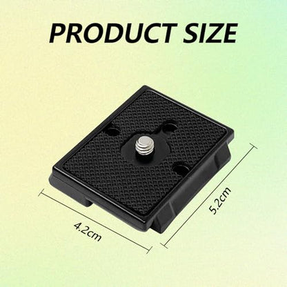 2 Pack Tripod Adapter Quick Release Plate Universal for Camera Tripod Head Rapid Mounting Plate Adapter Fit for 200pl-14 Rc2 Black Quick Release Plates for Camera Tripods (Black)