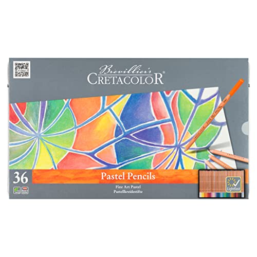 Cretacolor Fine Art Pastel Pencil Set, Set of 36, Multi
