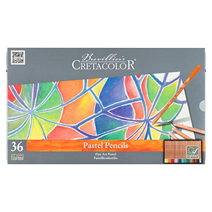 Cretacolor Fine Art Pastel Pencil Set, Set of 36, Multi