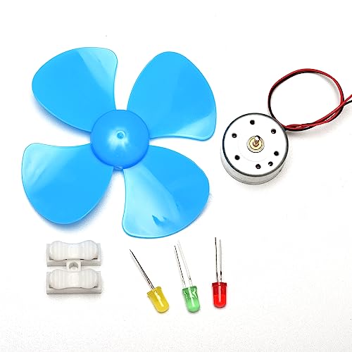EUDAX DIY DC Power Micro Motor Wind Turbine Electricity Generator Blades Model (Pack of 2) - size: Small (Pack of 2)