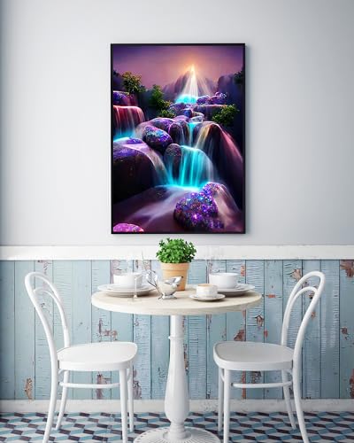 5D Diamond Painting Kits for Adults, Waterfall Diamond Art Kits for Adults - color: Waterfall