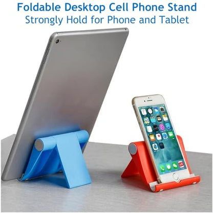 Cell Phone Stand, Desktop Holder for Smartphones, Phones & Tablets (Red) - color: Red
