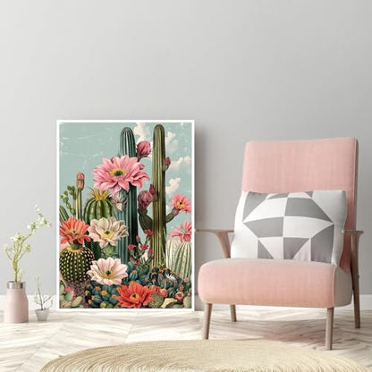 2 Pack Cactus Diamond Art Kits for Adults Diamond Painting Kit for Beginner - color: DP03410