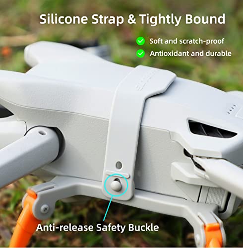 Landing Gear For DJI Mini 3, Drone Spider Leg Foldable Extension Kit Quick Release Height Extender Holder (Grey/Orange) - color: Grey/Orange