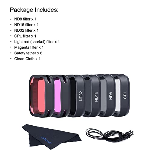SOONSUN 6-Pack ND/CPL & Snorkeling Lens Filters for GoPro Hero 7/6/5 Black